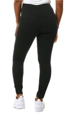 Parisian Black Knee Split Skinny Jean -Style Nest Store 13542 3