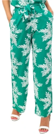 Only Cadmium Green Printed Trousers