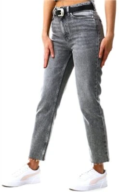Only Grey Emily Life Hw Straight Fit Jeans -Style Nest Store 19865 2