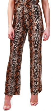 Cutie London Brown Snake Print Trouser