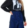 Missi London Blue Animal Print Midi Skirt -Style Nest Store 20991