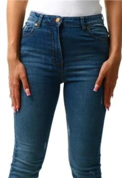 Parisian Dark Blue Flared Hem Skinny Jean -Style Nest Store 21091 2