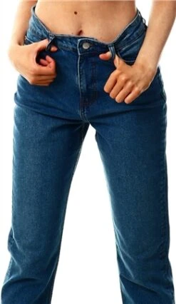 Urban Bliss Mid Blue Denim Tanya Straight Leg Jeans -Style Nest Store 21281 1