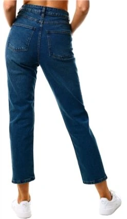 Urban Bliss Mid Blue Denim Tanya Straight Leg Jeans -Style Nest Store 21281 3