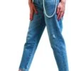 Only Blue / Medium Blue Denim Onllu Life Hw Carrot Straight Fit Jeans -Style Nest Store 21587