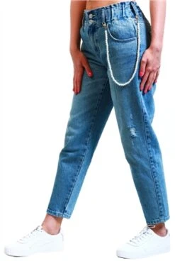 Only Blue / Medium Blue Denim Onllu Life Hw Carrot Straight Fit Jeans