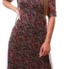 Veromoda Pink Peacock Printed Maxi Dress -Style Nest Store 21949
