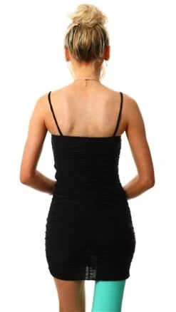 Vivichi Black Amy Slinky Ruched Cami Dress -Style Nest Store 22611 3