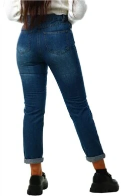 Parisian Blue Ripped Jeans -Style Nest Store 23161 3