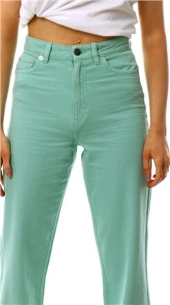 Only Green / Creme De Menthe Wide Extra High Waisted Jeans -Style Nest Store 24285 1