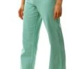 Only Green / Creme De Menthe Wide Extra High Waisted Jeans -Style Nest Store 24285