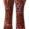 Missi London Leopard Print Pattern Flare Trousers -Style Nest Store 24608