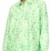 Neon & Nylon Green / Leprechaun Swirl Patterned Shirt -Style Nest Store 25120