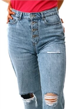 Only Blue / Light Blue Denim Molly Life Highwaist Flared Jeans -Style Nest Store 25229 1
