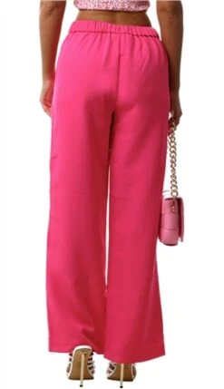 Pieces Fuchsia Purple Bossy Wide-Leg Trousers -Style Nest Store 25244 3
