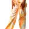 Neon & Nylon Cloud Dancer / Orange Una Dip Dye High Waisted Jeans -Style Nest Store 25261