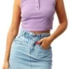 Only Blue / Light Blue Denim Millie Detailed Denim Skirt -Style Nest Store 25436