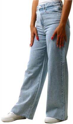 Veromoda Blue / Light Blue Denim Kathy Wide High Waisted Jeans