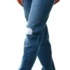 Forever Denim Blue Denim Straight Leg Split Hem Jean -Style Nest Store 25676