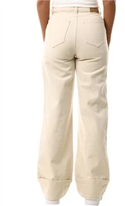 Veromoda Ecru Kathy High Waisted Wide Leg Jeans -Style Nest Store 25989 3