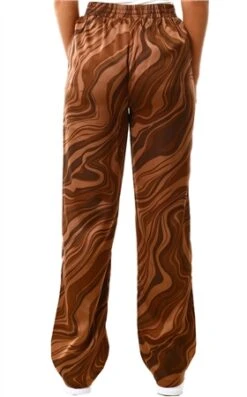 Vila Demitasse Satin High Waisted Trousers -Style Nest Store 26011 3