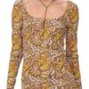Neon & Nylon Toffee / Retro Print Long Sleeve Mini Dress -Style Nest Store 26038