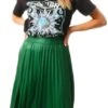 Only Green / Green Bee Anina Pleated Midi Skirt -Style Nest Store 26163