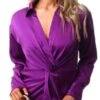 Vila Sparkling Grape Artemis Long Sleeve Top -Style Nest Store 26455