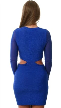 Noisy May Dazzling Blue Louise Cut Out Mini Dress -Style Nest Store 26750 3