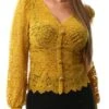 Vila Gold / Golden Palm Beaut Lace Long Sleeve Top -Style Nest Store 26758