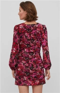 Vila Fandango Pink Millie Short Long Sleeved Dress -Style Nest Store 26760 3