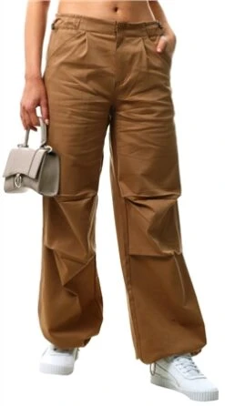 Saint Genies Tan Parachute Pants -Style Nest Store 26906 1