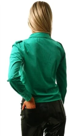 Veromoda Green / Pepper Green Ida Long Sleeved Corduroy Shirt -Style Nest Store 26968 3