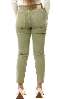 Only Green / Oil Green Emily Hw Straight Fit Jeans -Style Nest Store 27299 3