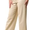 Veromoda Grey / Birch Olivia Wide Leg Fit Mid Waist Trousers -Style Nest Store 27319