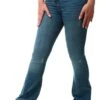 Parisian Mid Blue Denim Flare Jean -Style Nest Store 27443