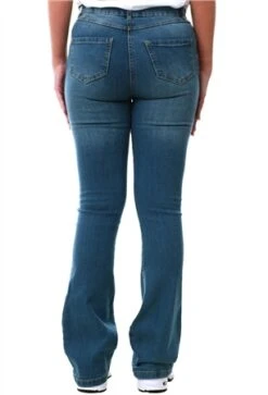 Parisian Mid Blue Denim Flare Jean -Style Nest Store 27443 3