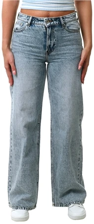 Only Aqua/Light Blue Bleached Denim Chris Reg Low Wide Dnm Mas412 4 Only Aqua/Light Blue Bleached Denim Chris Reg Low Wide Dnm Mas412 - Image 2