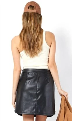 Noisy May Black Proof Short Coated Skirt -Style Nest Store 27560 3