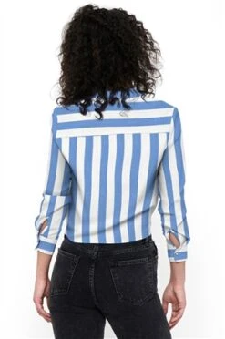 Only Cloud Dancer / Wide Strip Lecey Tie Detail Shirt -Style Nest Store 27572 3