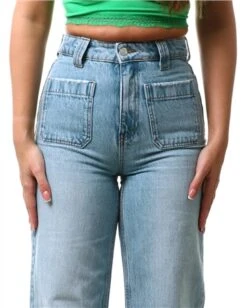 Veromoda Light Blue Denim Kathy Wide Leg Fit Super High Rise Jeans 7 Veromoda Light Blue Denim Kathy Wide Leg Fit Super High Rise Jeans -Style Nest Store 27586 1