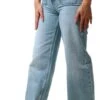 Veromoda Light Blue Denim Kathy Wide Leg Fit Super High Rise Jeans -Style Nest Store 27586