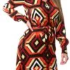 Vila Winetasting / Graphic Sofie Long-Sleeved Shirt Dress -Style Nest Store 27666