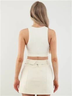 Saint Genies Cream Sybil Cargo Skirt -Style Nest Store 27802 3