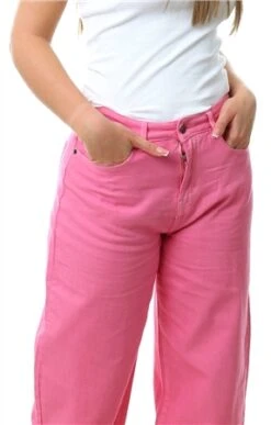 Forever Denim Pink Wide Leg Baggy Jean -Style Nest Store 27807 1