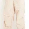 Missy Empire Beige Samantha Parachute Cargo Pants -Style Nest Store 27926