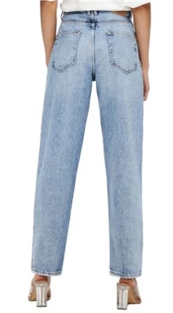 Only Blue / Medium Blue Denim Robyn Life Hw Ankle Straight Fit Jeans -Style Nest Store 27971 3