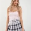 Saint Genies White Pleat Mini Skort -Style Nest Store 28048