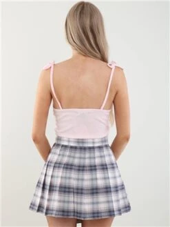 Saint Genies White Pleat Mini Skort -Style Nest Store 28048 3