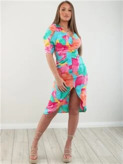 Vila Pink Yarrow Johanna Detailed Midi Dress -Style Nest Store 28098 2